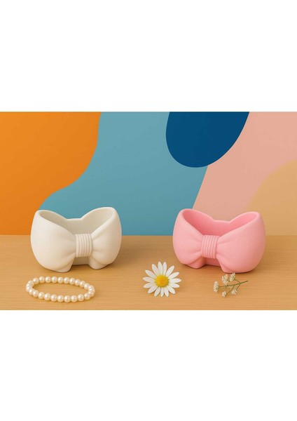 2'li El Yapımı Fiyonk Tasarımlı Saksılık - Handmade Taş Tozu Sukulent Mumluk Dekoratif Biblo 8 cm fırsatları