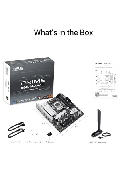 Prıme B840M-A Wıfı Amd B840 Am5 Ddr5 7600 2xdp HDMI 3x M2 Usb3.2 Wifi 6e + Bt Aura Rgb 2.5gbit Lan Matx 5x Protectıon Iıı, Bıos Flashback Butonu modelleri