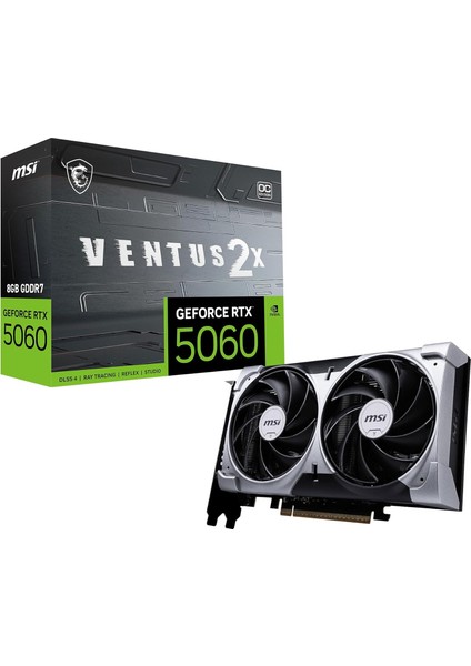 Msı VGA Geforce Rtx 5060 8g Ventus 2x Oc RTX5060 8gb Gddr7 128B DX12 Pcıe 5.0 X16 (3xdp 1xhdmı)