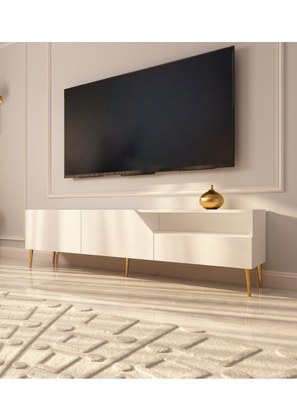 Saren Tv Ünitesi | Beyaz - Beyaz modelleri