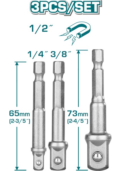 3 Lü Soket Adaptörü 1/4 - 3/8- 1/2 fırsatları