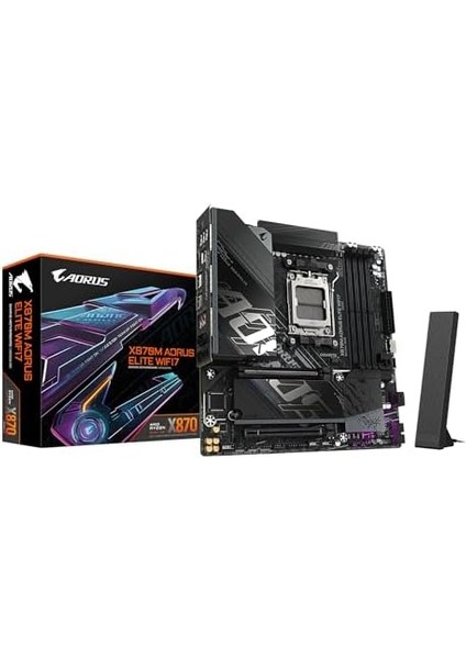 Gıgabyte X870M Aorus Elıte Wıfı7 Am5 Ddr5 8000MHZ+(OC) Pcıe 5.0 Çift M.2 Usb4 Wifi 7 2.5gbe Lan Matx Anakart fiyatları