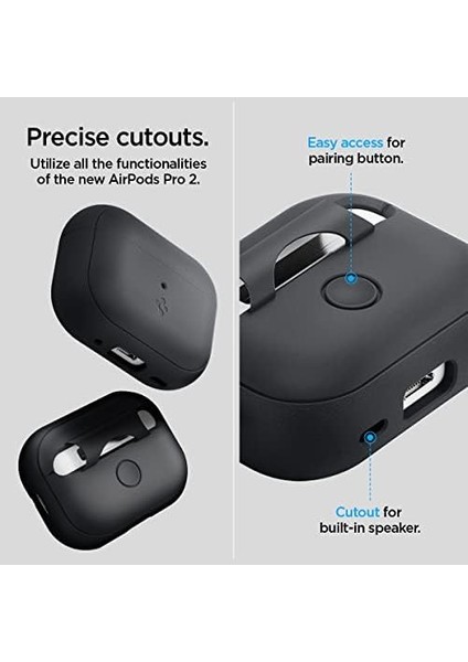 Airpods Pro (2.nesil) ile Uyumlu Kılıf Silicone Fit (Silikon) + Strap (Askı Ipi) - ACS05479 fiyatları