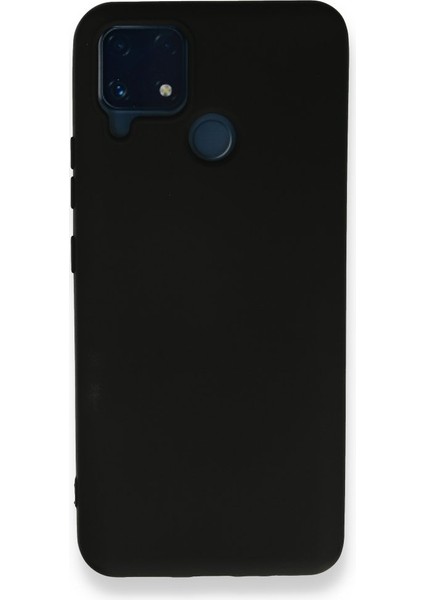 Realme C25 Kılıf Içi Kadife Kaplı Nano Silikon Kapak - Siyah