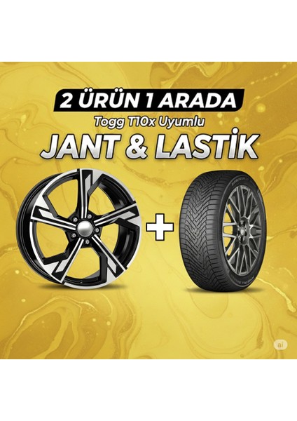 Togg T10X Uyumlu 225/60R18 Dört Mevsim Lastiği 4 Adet YILI:2025 + DY338 Bd 18"jant 4 Adet
