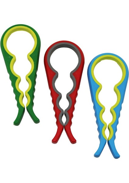 4 Boy Plastik Kavanoz - Şişe Açacak Renkli (4741)