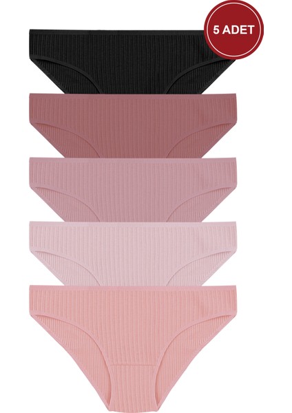 Kadın 5'li Pamuklu Likralı Külot
