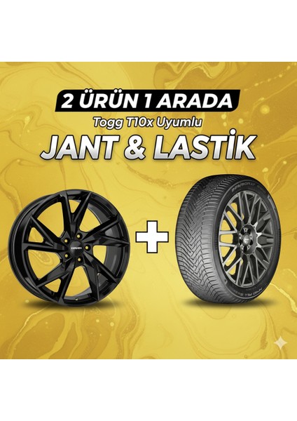 Togg T10X Uyumlu 225/60R18 Dört Mevsim Lastiği 4 Adet YILI:2025 + CA238018 B 18"jant 4 Adet