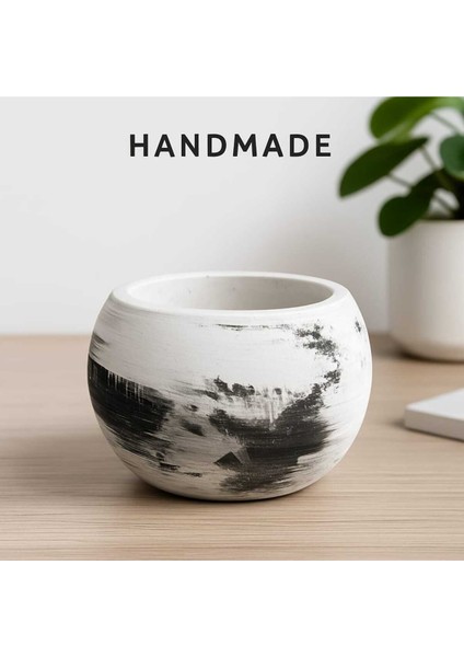 El Yapımı Dekoratif Sukulent Saksı Handmade Taş Tozu Mermer Tasarım Mumluk Kalemlik Sukulent Obje fiyatları