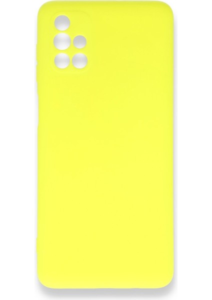 Samsung Galaxy M51 Kılıf Içi Kadife Kaplı Nano Silikon Kapak - Sarı