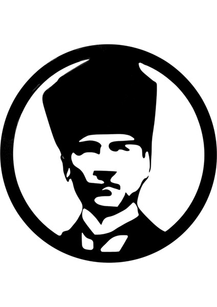 Metal Lazer Kesim Atatürk Tablosu - 50X50 cm
