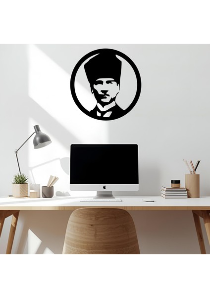 Metal Lazer Kesim Atatürk Tablosu - 50X50 cm indirimleri
