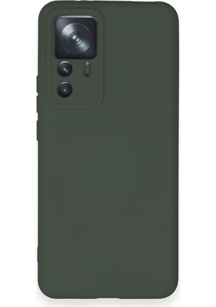 Xiaomi Mi 12T Pro Kılıf Içi Kadife Kaplı Nano Silikon Kapak - Koyu Yeşil