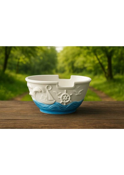 El Yapımı Dekoratif Sukulent Saksı Handmade Taş Tozu Gemi Tasarım Mumluk Kalemlik Sukulent Obje