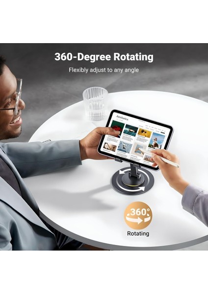 Metal Cep Telefonu Standı Çok Açı Ayarlanabilir Telefon Tutucu 360° Dönebilen Masa Üstü Katlanabilir fiyatları