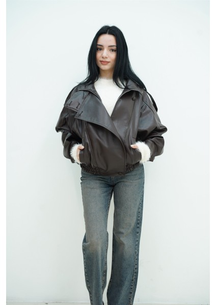 Dik Yaka Bomber Deri Ceket fiyatları