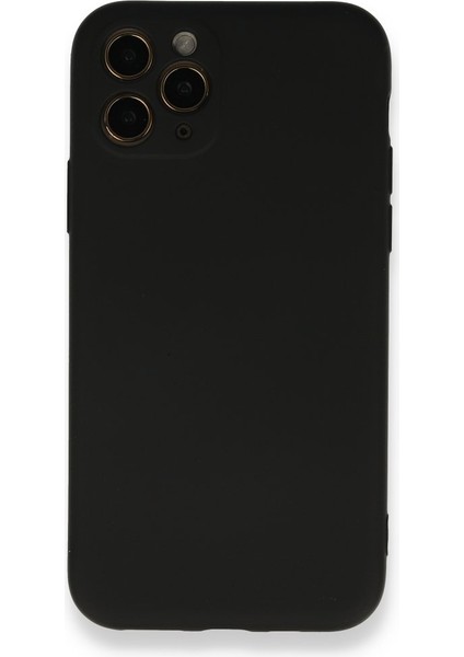 iPhone 11 Pro Kılıf Içi Kadife Kaplı Nano Silikon Kapak - Siyah