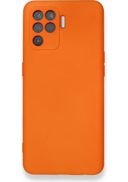 Oppo Reno 5 Lite Kılıf Içi Kadife Kaplı Nano Silikon Kapak - Turuncu