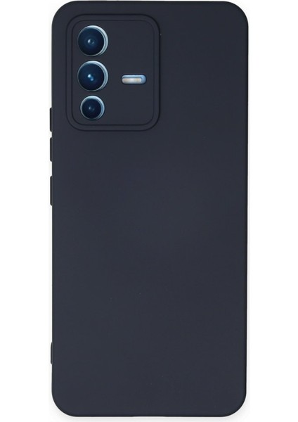 Vivo V23 5g Kılıf Içi Kadife Kaplı Nano Silikon Kapak - Lacivert