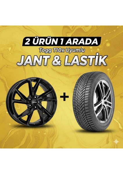 Togg T10X Uyumlu 225/60R18 Dört Mevsim Lastiği 4 Adet YILI:2025 + CA238018 B 18"jant 4 Adet