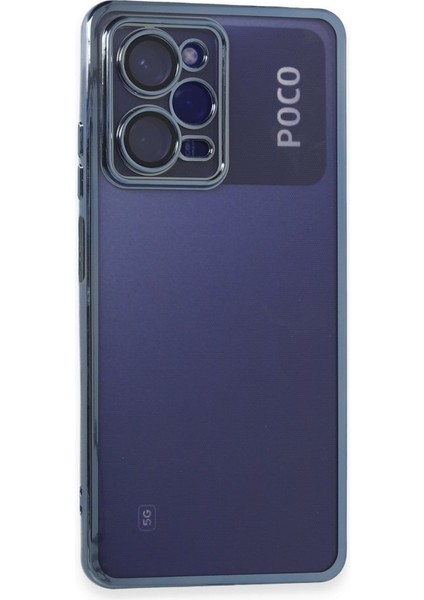 Poco X5 Pro 5g Kılıf Kamera Lens Korumalı Razer Lens Silikon Kapak - Açık Mavi