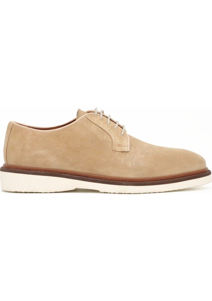 Hakiki Süet Deri Bej Klasik Erkek Ayakkabı Eva Taban - 4172
