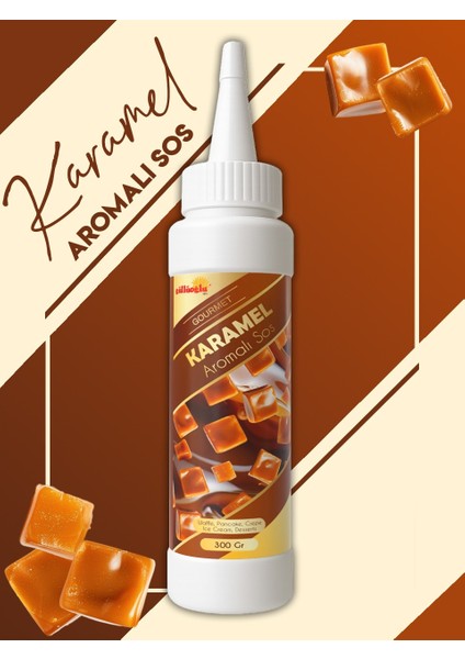 Karamel Sos - Waffle& Krep& Pankek& Tatlı& Dondurma& Kruvasan& San Sebastian Sos - 300 Gr / 225 ml
