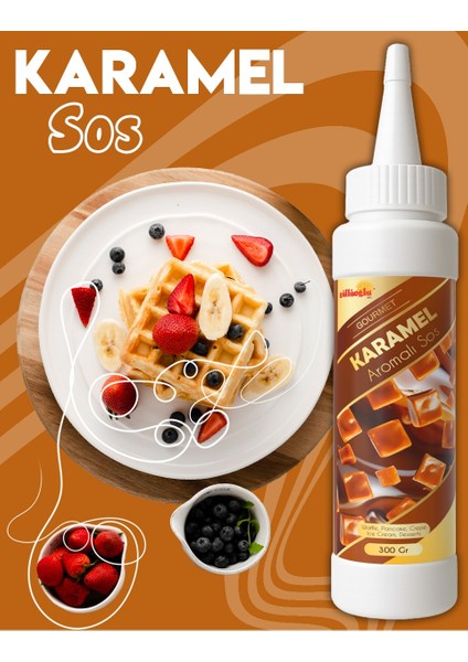 Karamel Sos - Waffle& Krep& Pankek& Tatlı& Dondurma& Kruvasan& San Sebastian Sos - 300 Gr / 225 ml modelleri