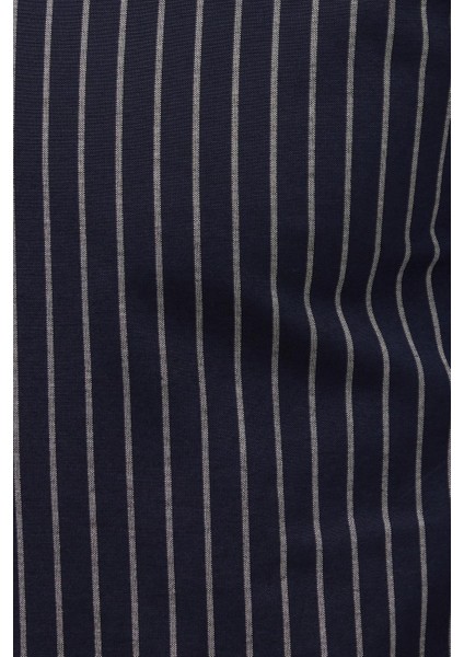 Slim Fit Uzun Kollu Düğmeli Yaka Pamuklu Kolay Ütü Çizgili Erkek Gömlek indirimleri