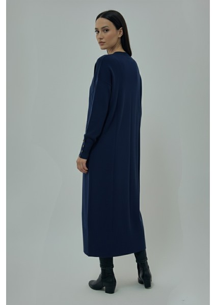 Düğme Detaylı Uzun Merserize Triko Hırka fiyatları