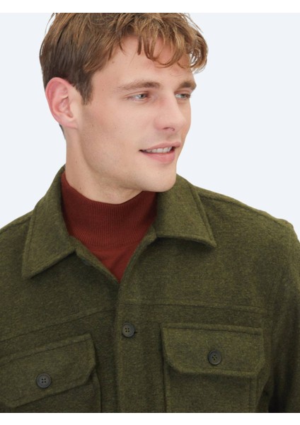 Haki Regular Fit Overshırt fırsatları