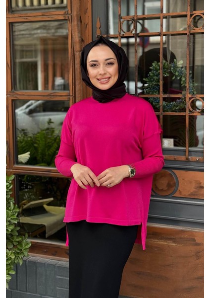 Tunik 5879 Fuşya modelleri