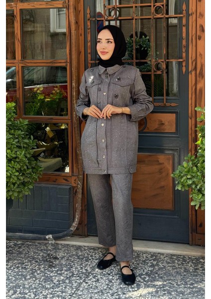 Pantolonlu Takım 25W4004 Gri