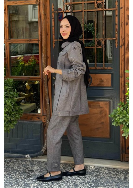 Pantolonlu Takım 25W4004 Gri fiyatları