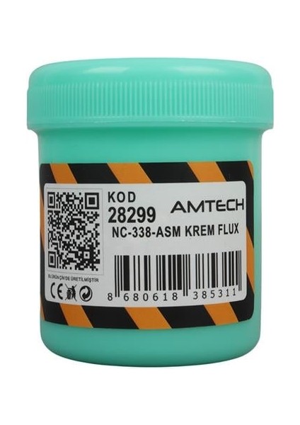 Amtech NC-338-ASM 100G Lehim Kremi (Flux) No-Clean Halojensiz Profesyonel Bga/smd Lehimleme