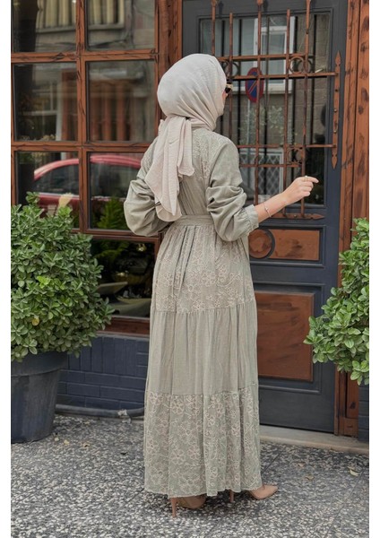 Nurcan Çetin Elbise 25146 Haki fırsatları