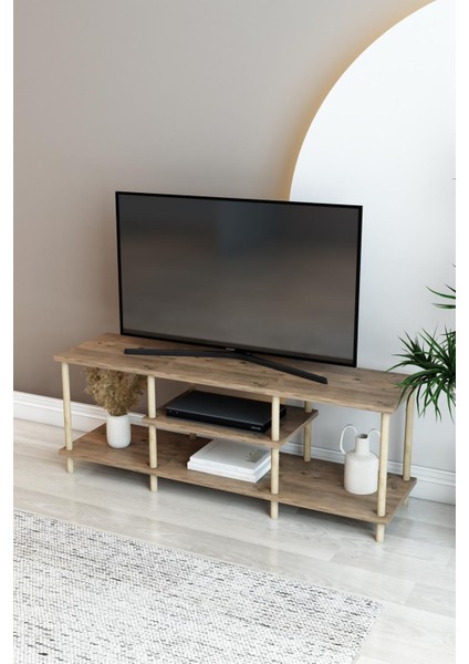 Tv Sehpası, Tv Ünitesi Demonte Atlantik Çam Desenli 33X43X120CM modelleri