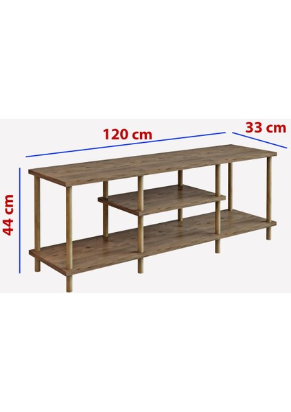 Tv Sehpası, Tv Ünitesi Demonte Atlantik Çam Desenli 33X43X120CM fırsatları