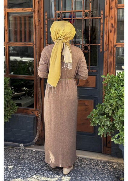 Triko Elbise W-6716 Camel fırsatları