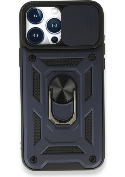 iPhone 15 Pro Max Kılıf Kamera Koruma Sürgülü Şık Pars Tank Sert Silikon Kapak