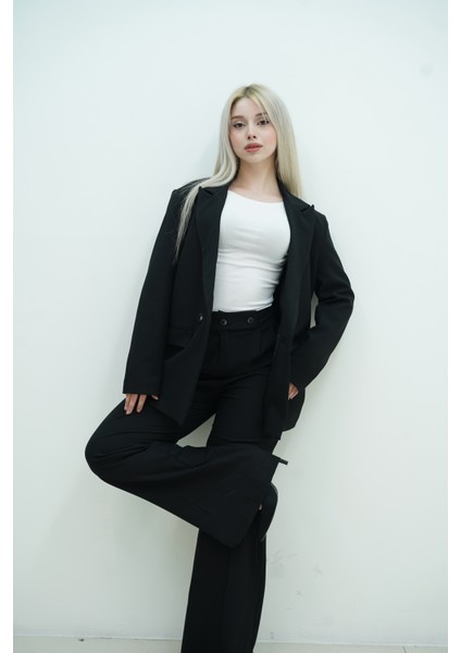 Çift Düğmeli Oversıze Ceket