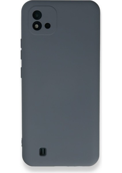 Realme C11 2021 Kılıf Içi Kadife Kaplı Nano Silikon Kapak - Gri