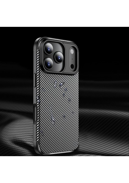 iPhone 17 Pro Max Kılıf Karbon Gofret Desenli Kavex Premium Silikon Kapak modelleri