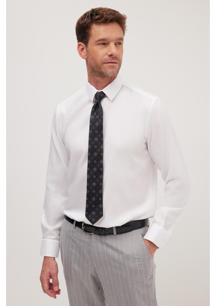Slim Fit Beyaz Non-Iron %100 Pamuk Doğa Dostu Ekoteks Belgeli Ütü Gerektirmez Gömlek fiyatları