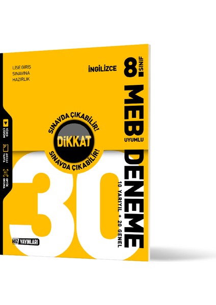 Hız Yayınları 8. Sınıf Ingilizce 30 Deneme Yeni
