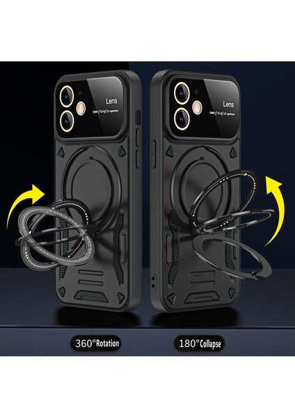 iPhone 16 Pro Max Kılıf Tam Koruma Sağlayan Manyetik Standlı Tank Silikon Kapak Ryc/joy Lens modelleri