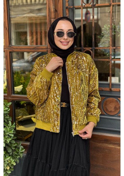 Candy Bomber Ceket 25W6002 Yağ Yeşili modelleri