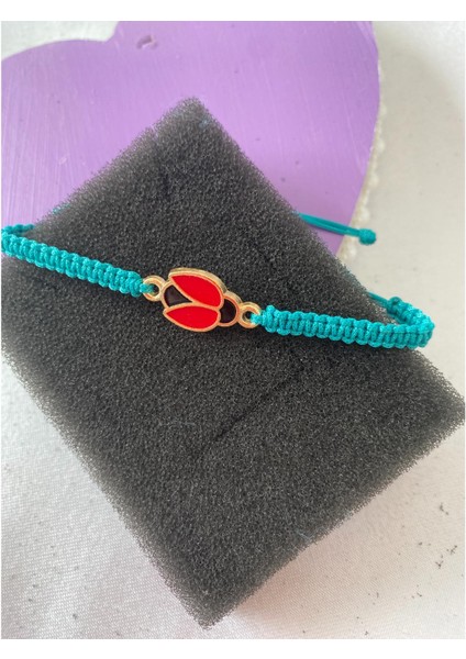 Uğur Böceği Figürlü Ayarlanabilir Bileklik Turkuaz Renk fiyatları