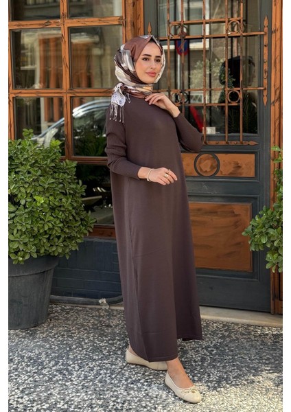 Nurcan Çetin Triko Elbise NR162 Kahve fiyatları
