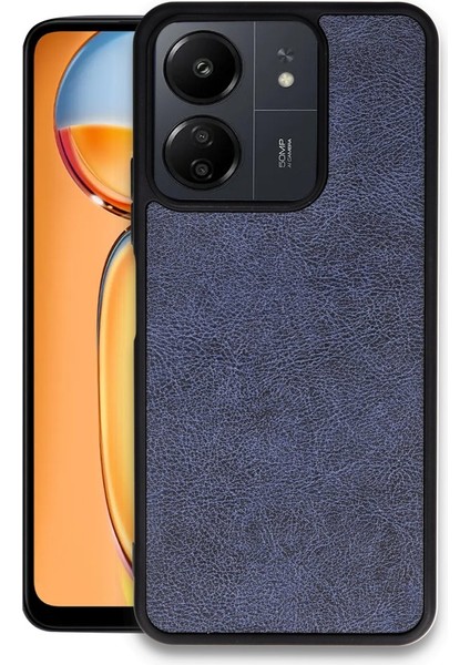 REDMI13C Kılıf Şık Görünümlü Deri Kapak Ryc/aras Deri